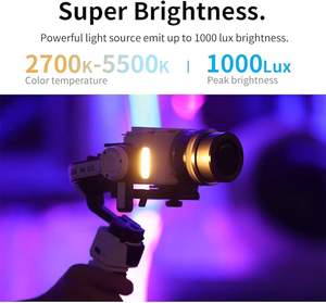 Cardán de cámara M3 para Vlogging con liberación rápida 4,0, luz de relleno de temperatura de doble color incorporada - Product Image 6