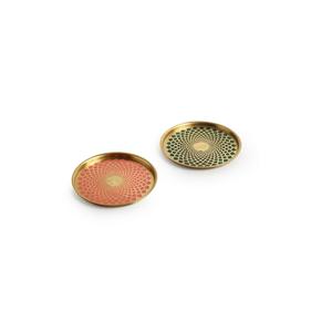 Hermoso posavasos de cobre y latón de dos tonos de Metal para habitación de Hotel, restaurante, oficina, nueva colección, posavasos hechos en India - Product Image 6