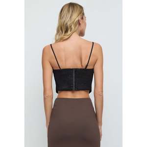 Bustier de satén con tiras - Product Image 4