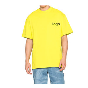 100% algodón, camiseta para hombre, ajuste holgado, impreso Logotipo personalizado Camisetas de gimnasio lisas para hombre Camisa de gran tamaño de alta calidad al por mayor - Product Image 2