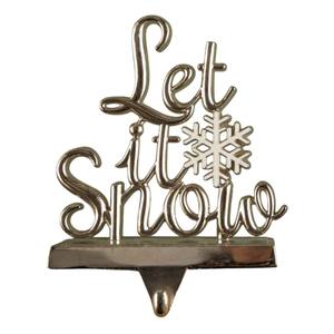 Modern Silver Metal Snowflake <b>Christmas</b> Stocking Holder Stand Mantel Hook Hanger For <b>Christmas</b> Stockings Home Decor Accessory - Product Image 4