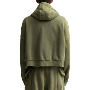 เสื้อฮู้ดระบายอากาศสำหรับผู้ชายผ้าฝ้าย100% 410 GSM เสื้อฮู้ดสำหรับฤดูหนาวโอเวอร์ไซส์ผลิตตามสั่ง - Product Image 4