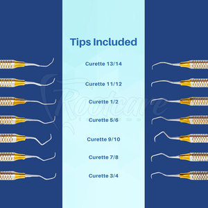 Juego de Curetas Periodontales Gracey de Alta Calidad, 7 Piezas, Instrumentos de Acero Inoxidable para Uso Profesional - Product Image 6