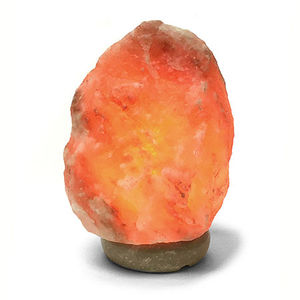 Lámpara de sal rosa del Himalaya orgánica 100%, forma Natural hecha a mano con soporte de madera tallada, producto Natural puro - Product Image 3