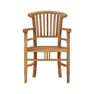 Chaise Vervea, design minimaliste moderne, bois de teck massif, légère, durable, confortable, pliable, salle à manger, jardin, patio, extérieur - Product Image 1