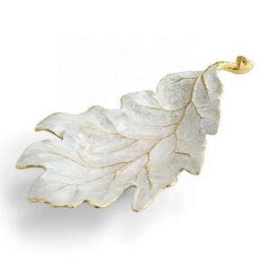 Table à manger en forme de feuille faite à la main bol de fruits décoratif cadeaux de pendaison de crémaillère arrivée à la main table à manger fruits décoratifs - Product Image 5