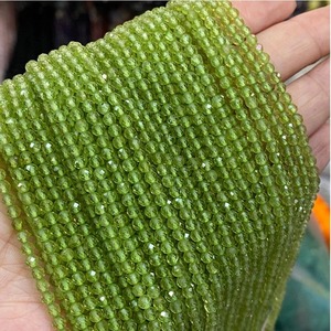 Cuentas de Peridoto Verde Natural Pulido Microfacetado de 2mm/3mm, 15.5'' - Cuentas Sueltas Semipreciosas Energéticas para Uso en Bolígrafos - Product Image 4