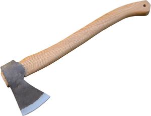 Wholesale Customized OEM ODM Cutlery Factory High Carbon Steel axe with Ash <b>Wood</b> Handle Leather <b>Wrapped</b> and Fine Leather Sheath - Product Image 6