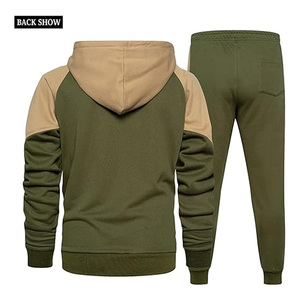 Conjunto Deportivo de 2 Piezas de Felpa de Algodón Sólido Vintage Personalizado para Hombre, Sudadera con Capucha y Pantalones Deportivos para Gimnasio y Fitness, Tallas Grandes, Invierno - Product Image 6