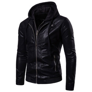 Chaqueta de Cuero con Capucha de Diseño Personalizado, Nuevo Estilo, Chaqueta de Cuero con Capucha Suave y Cómoda para Uso Diario - Product Image 2