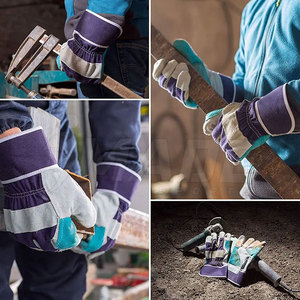 Guantes de Seguridad de Trabajo Cómodos y Económicos de Piel de Vacuno de Primera Calidad con Forro de Algodón y Puño Reforzado con Goma IMADE SPORTS - Product Image 3