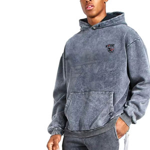 High Quality Long Sleeves <b>Men</b> Acid Wash <b>T</b>-<b>Shirts</b> Custom Logo Printing <b>Men</b> Acid Wash Tracksuit - Product Image 5