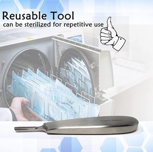 Collin Deluxe poignée de scalpel en acier inoxydable #9 épais large poignée facile pince manuelle utilisation de la chirurgie médicale - Product Image 5