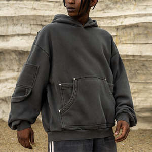 เสื้อฮู้ดดี้โอเวอร์ไซส์ทรงใหญ่พิเศษ สกรีนโลโก้ได้ เสื้อฮู้ดดี้ผู้ชายไซส์ใหญ่ - Product Image 6