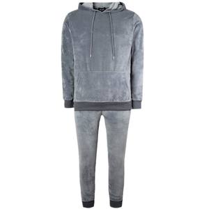 Ensemble pantalon de survêtement et sweat à capuche surdimensionnés du fabricant Ensemble de survêtements en velours pour hommes avec design personnalisé Offre Spéciale vierge - Product Image 1