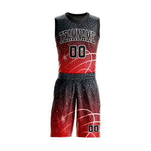 Ensemble d'uniformes de basket-ball pour hommes adultes, ensemble de maillots de basket-ball par sublimation avec logo personnalisé, taille personnalisée, kit d'uniformes de basket-ball - Product Image 1