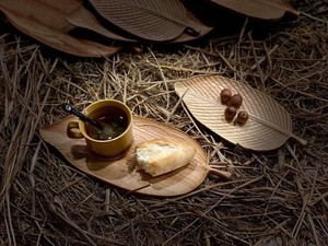 Platos de cena de madera de alta calidad Plato de aperitivos Mini platos de servicio Platos de madera redondos de 10 pulgadas para restaurante - Product Image 2