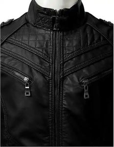 Chaqueta de bombardero de cuero de invierno de marca personalizada para hombre de lona con capucha transpirable elegante ajuste cálido textura suave manga larga con estilo - Product Image 4