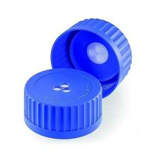 Bouchon à vis à membrane pour bouteilles de réactif Bouchon de ventilation GL45 avec septa en silicone PTFE et résistant aux produits chimiques - Product Image 3