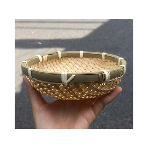 Multi Functional Bamboo <b>Basket</b> for Living Room <b>Table</b> Display Bathroom Organizing And Retail Staging - Product Image 1