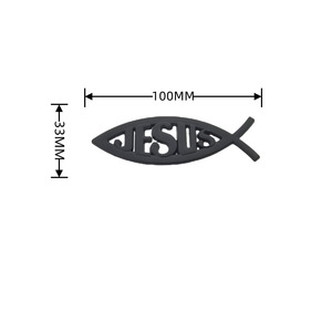 <b>3D</b> Metal Fish Car <b>Sticker</b>-Jesus Fish Emblem Personalized Vehicle Decal - Product Image 5