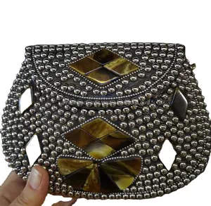 women evening clutch Bridal party sling mosaic bag antique ethnic clutch Indian hand bag BY LUXURY CRAFTS AT CHEAP PRICE