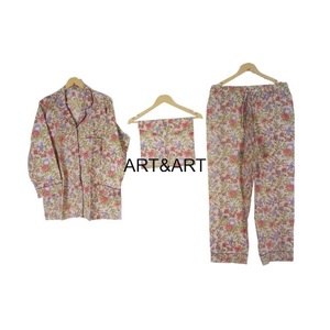 Conjunto de camisa y pantalones de dormir suave, ropa de descanso de algodón orgánico, conjunto de regalo PJ para dama de honor, Conjunto de pijama de algodón 100% de lujo para mujer - Product Image 6