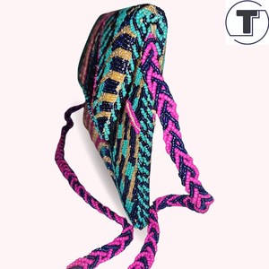 Sac à perles multicolores avec poignée, sac à main, sac à main décontracté, artisanat indien, fait à la main, sac baguette, - Product Image 4