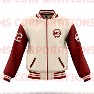 Chaquetas universitarias hechas a medida, chaquetas Letterman, chaqueta universitaria de béisbol, precio de fabricación de Pakistán con cuero genuino - Product Image 3