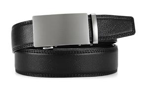 เข็มขัดหนังแท้ปรับแต่งได้สไตล์เป็นทางการพร้อมหัวเข็มขัดเหล็ก - Product Image 2