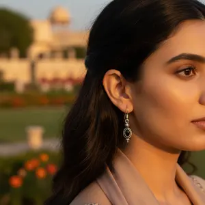 ต่างหูเงินแท้ 925 รูปไข่ ประดับเพชร สำหรับผู้หญิง สวมใส่ได้ทุกวัน - Product Image 2