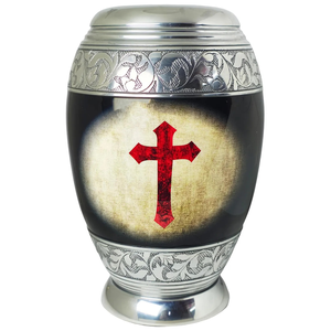 ไม้กางเขนเคลือบ Meena ทำด้วยมือโกศใส่ศพอลูมิเนียมขนาดใหญ่และของที่ระลึก - Product Image 1