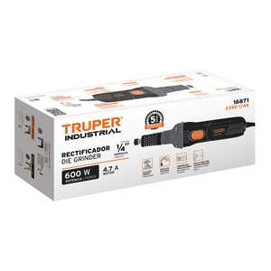 Rectificador Neumático Recto 1/4'' 600W, TRUPER INDUSTRIAL, 16871 - Product Image 1