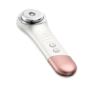 Quick Sample Ultrasonic colorful ion beauty face massager vibrating heated face beauty device EMS face clean apparatus