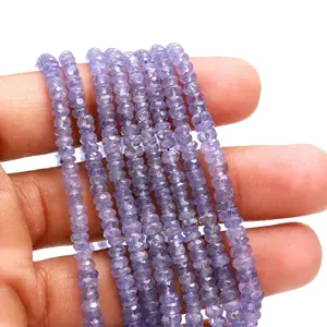 Lab Grown Tanzanite Beads Necklace Tanzanite Smooth Cut Beads Genuine Tanzanite Gemstone Beads Wholesale Rate Gift For Her