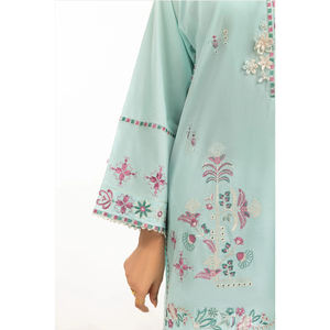 Bordado transpirable Colección formal Paquistaní Shalwar Kameez Traje para mujeres Proveedor directo de fábrica Vestido ligero para - Product Image 3