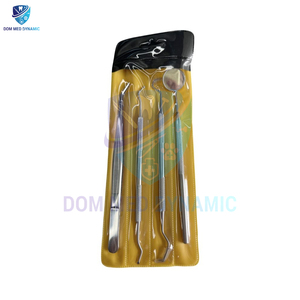 Kit de examen dental Premium 4 piezas | Espejo, explorador y pinzas de acero inoxidable | Juego de Instrumentos dentales de diagnóstico básico - Product Image 2