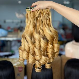 Paquetes de colores personalizados hinchables de alta calidad de 100% cabello humano vietnamita con precio al por mayor - Product Image 1
