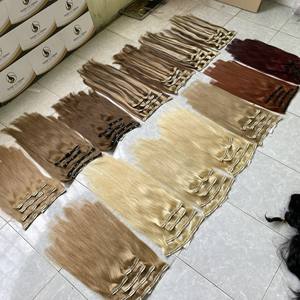 Extensions de cheveux humains Remy, cheveux humains vierges, couleur ombrée, avec Clip, Double dessin, haute qualité - Product Image 5