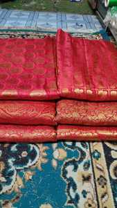 Gran oferta 100% tela de brocado Jacquard de seda orgánica patrón de dragón chino tradicional impreso para vestidos de hilo metálico para niñas - Product Image 3