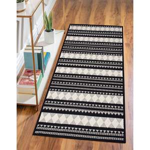 Tapis vintage gris 100% coton lavable antidérapant Ensemble de tapis 60x180cm pour salon chambre cuisine - Product Image 5