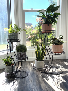 3 Tier Metal Planter <b>Stand</b> & Flower <b>Pot</b> Holder for Garden Display <b>Stand</b> Indoor and Outdoor Use - Product Image 6