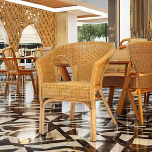 Sillón Moderno Fabion Hecho a Mano con Ratán Natural, Silla Mecedora para Comedor/Salón, Muebles para Restaurante, Entrada, Uso Comercial y Exterior - Product Image 1