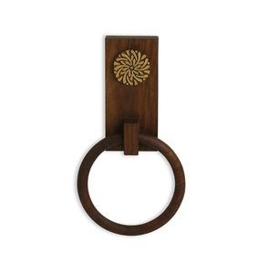 Bloc floral porte-serviettes sculpté à la main porte-serviettes mural Standard peint à la main porte-serviettes cintre pour cuisine porte-serviettes en bois - Product Image 6