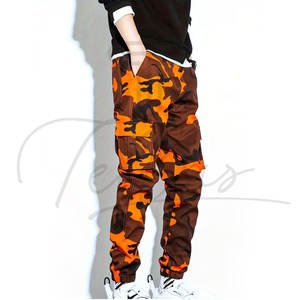 กางเกงคาร์โก้ลำลองทรงตรงเอวยางยืดผู้ชายแฟชั่นขายส่ง ทรงเข้ารูป น้ำหนักปานกลาง ทันสมัย - Product Image 3