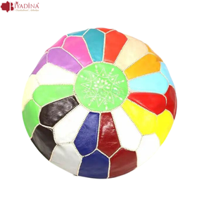 Pouf artificiel marocain en cuir créatif moderne pouf pouf fait à la main repose-pieds pour la maison hôtel chambre salon villa appartement - Product Image 2