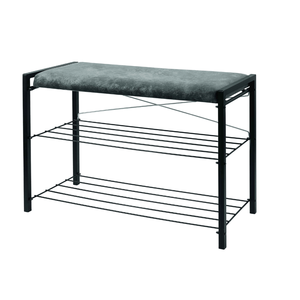High Quality <b>Shoe</b> <b>rack</b> with padded seat and two shelves EKT3-80V Hot Price Best offer from Manufacturer - Product Image 1