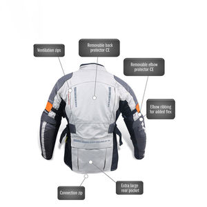 Veste de motocross tout-terrain réfléchissante pour adultes vêtements de sport de course imperméables moto équitation Cordura matériel veste de moto - Product Image 3