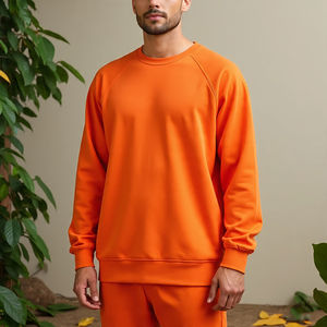 Tallas grandes Pullover Sudaderas Deportes Tela pesada 400 GSM Pullover Cuello redondo Sudaderas Hombres - Product Image 2