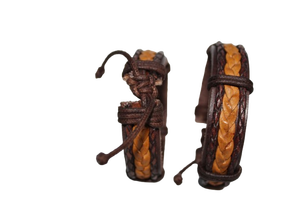 Premium Grade Genuine <b>Leather</b> <b>Bracelet</b> with Premium Designed Handmade Genuine <b>Leather</b> <b>Bracelet</b> For Unisex Wear - Product Image 4
